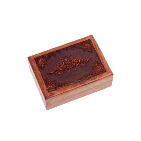 Lotus Wooden Tarot Box