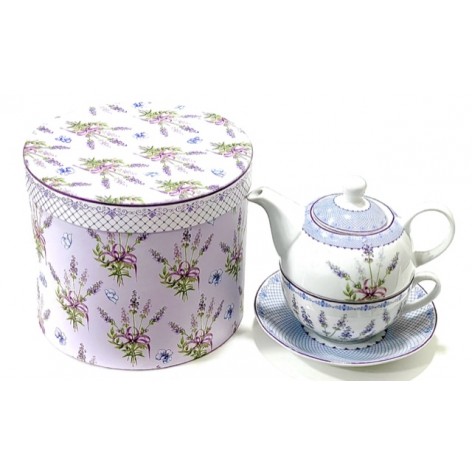 Porcelain teapot, Lavender flowers