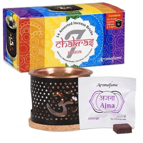 Aroma Chakra Diffuser + Incense Brick Set