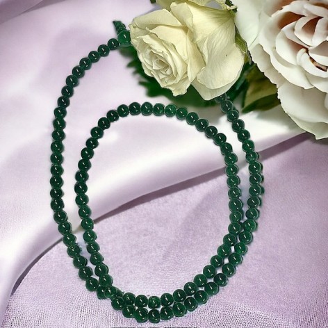 Green jade pearl necklace