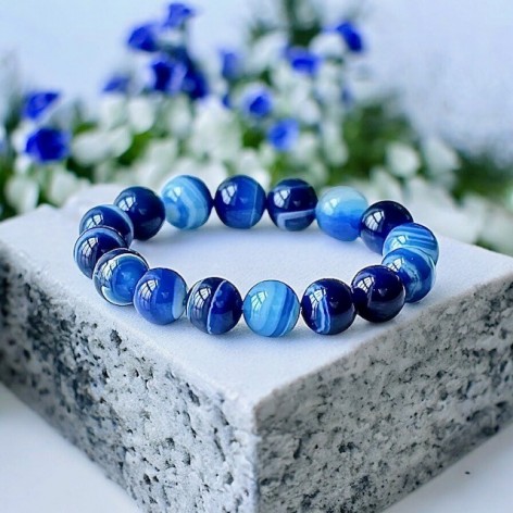 Blue agate bracelet