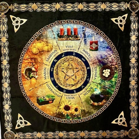 Tapis pour tirage de cartes, wicca