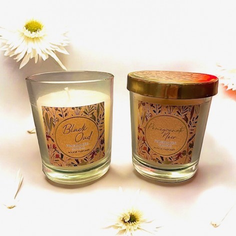 Scented candles, Pomegranate & Oud