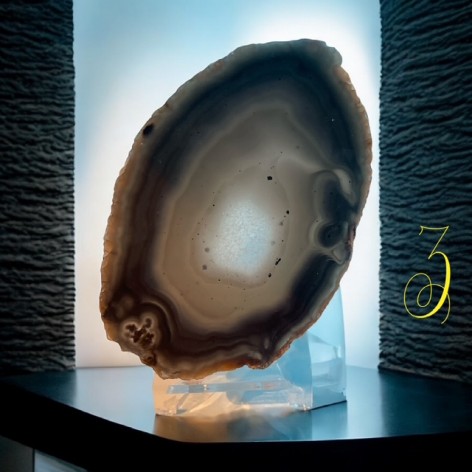 Tranches d'agates naturelles