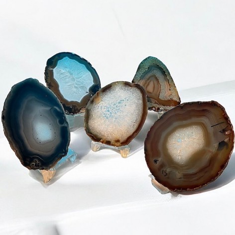 Natural agate slices