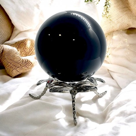 Natural sphere Obsidian